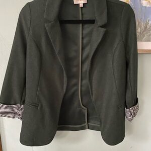 Skies Are Blue Dark Green Blazer